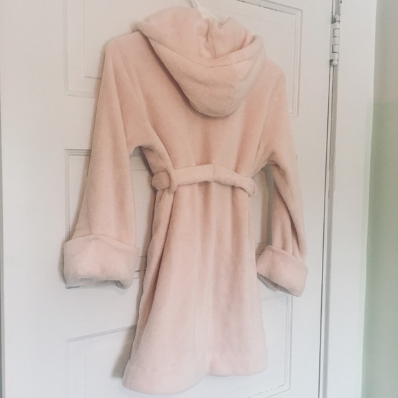 GAP Pale pink cozy hooded robe - Picture 2 of 11